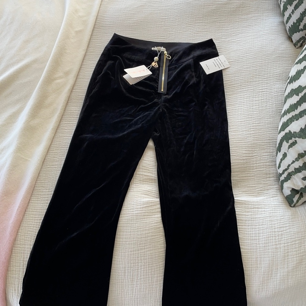 For love and lemons velvet pant BLACK